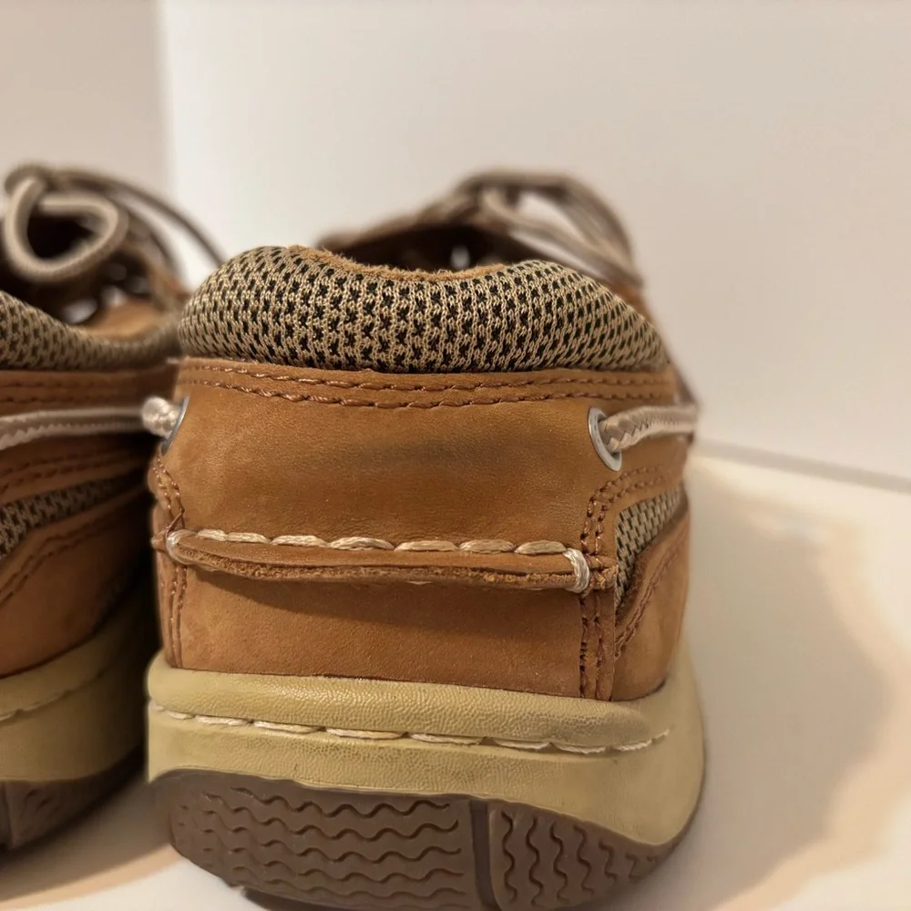Magellan Outdoors Men's Laguna Madre Brown Tan Leather Boat Shoes Size 12E